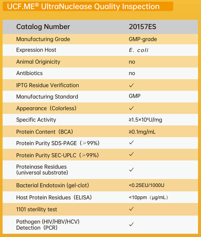 UCF.ME ™ Ultranuclease GMP-klass (250 U/μL) _ 20157ES